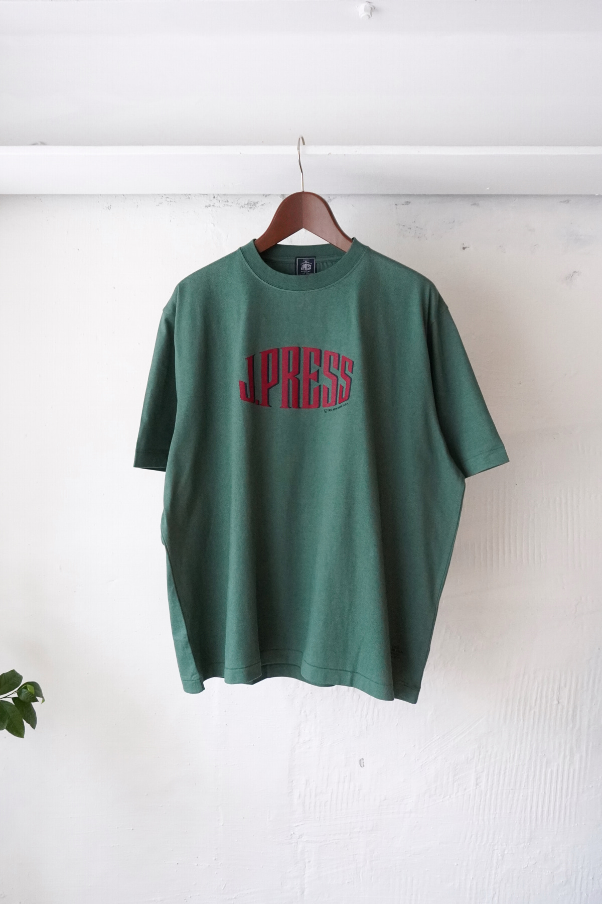 [J.PRESS] Supima Recycle French Terry Logo-T Shirt - Green