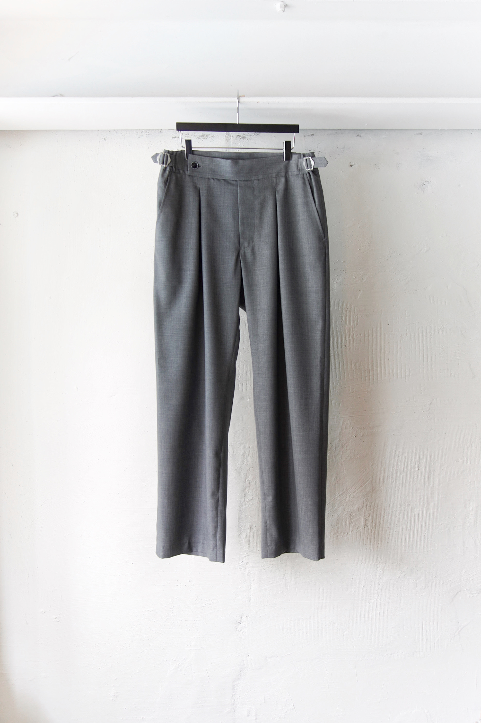 [SAYATOMO] 2-Tack Wool Tropical Trousers - Gray