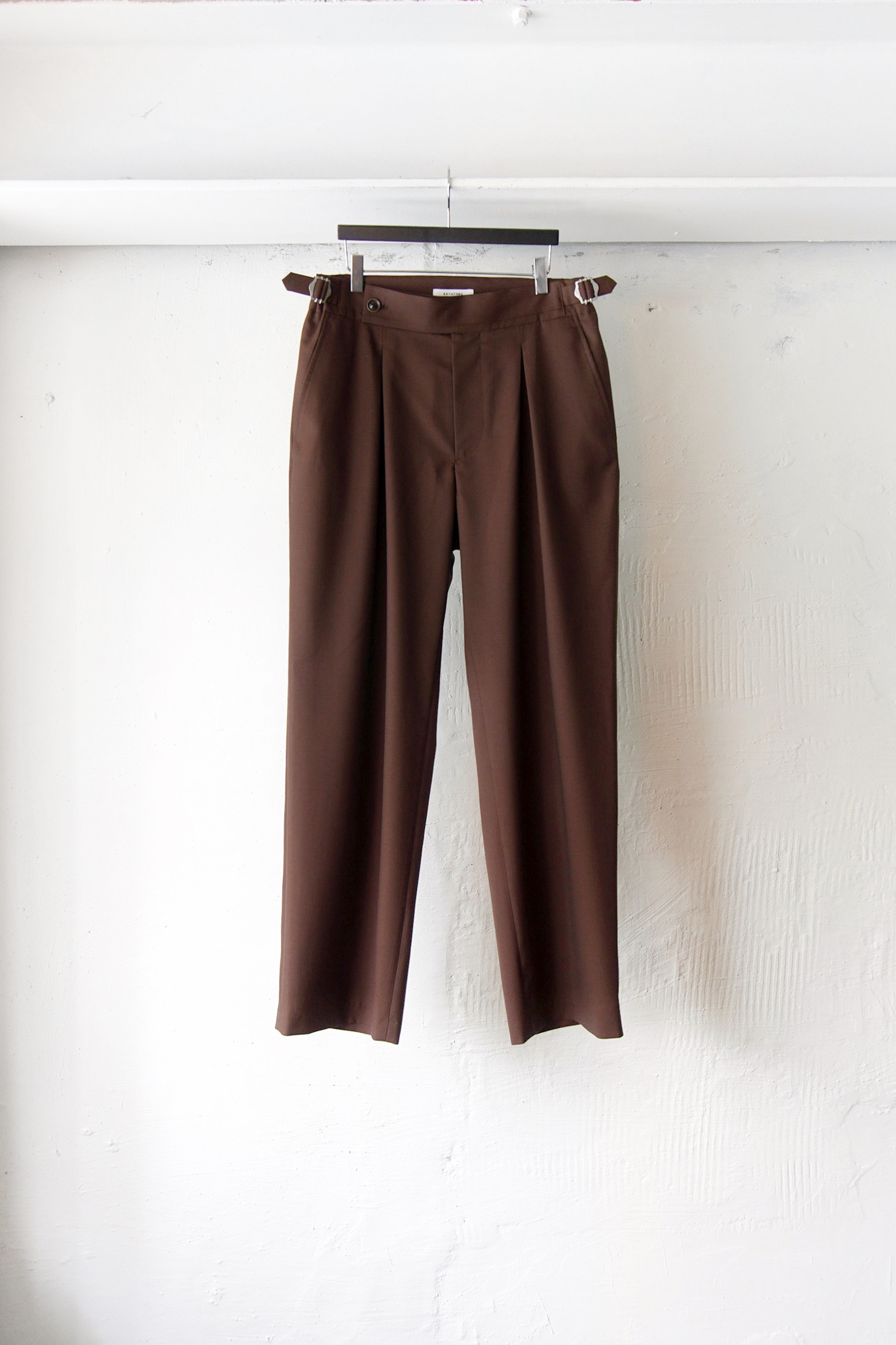 [SAYATOMO] 2-Tack Wool Tropical Trousers - Brown